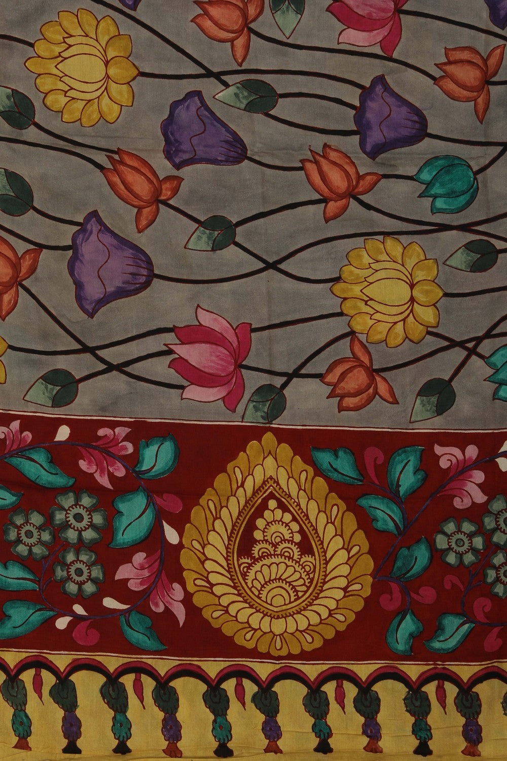 Image of Kalamkari Hand-Painted Dupatta